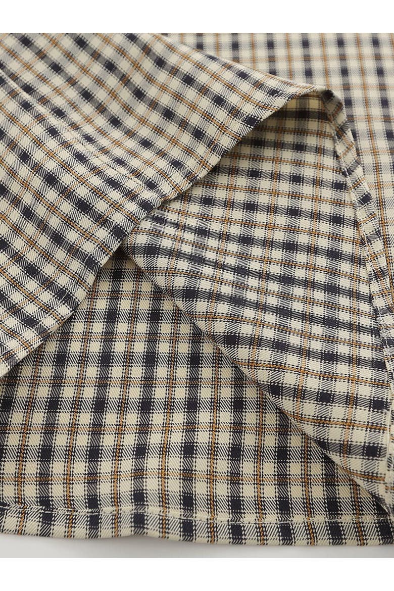 Plaid Embroidery Shirt, Alternate, color, Black
