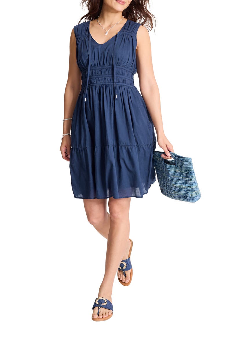 Voyage Cotton Voile Dress, Main, color, COASTLINE