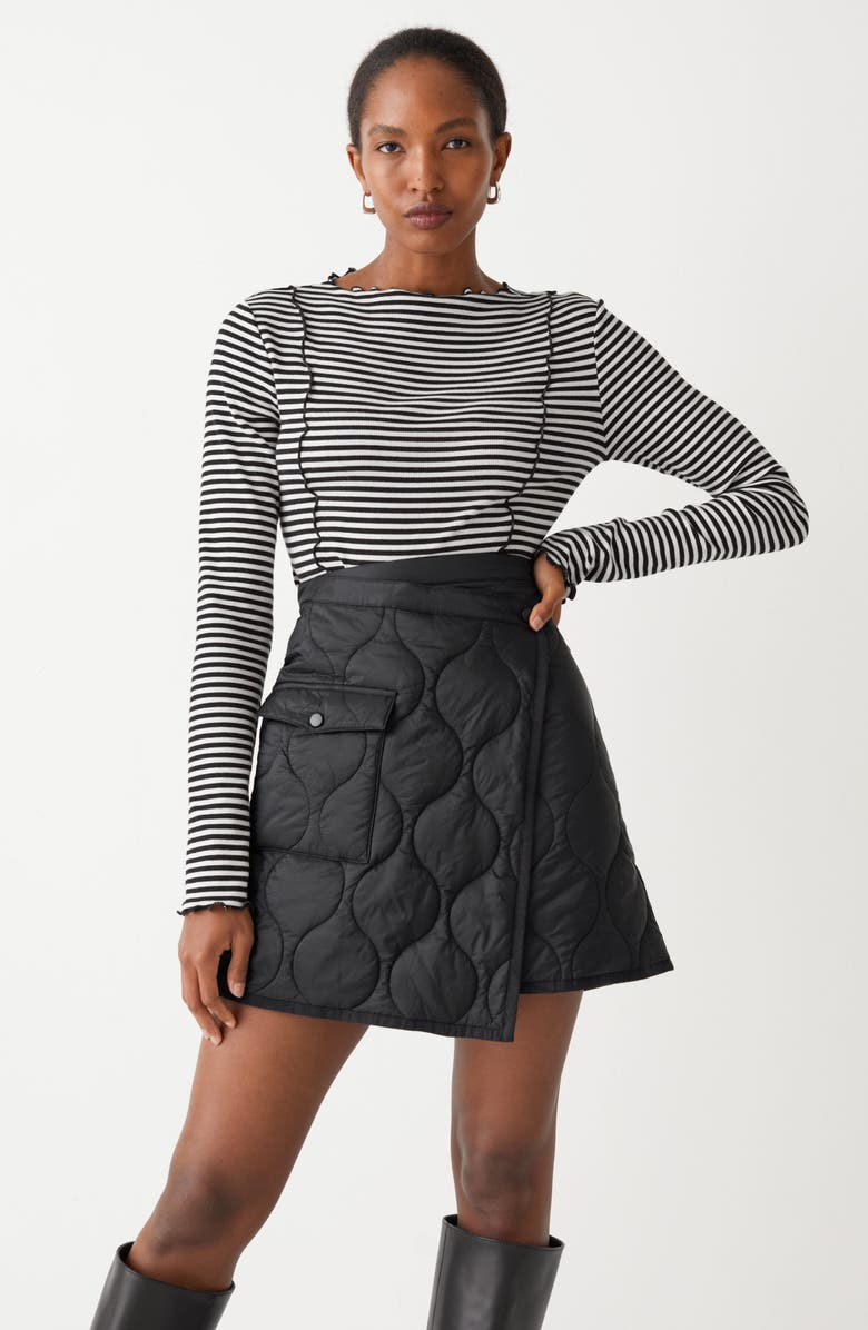 & Other Stories Quilted Skirt, Alternate, color, 