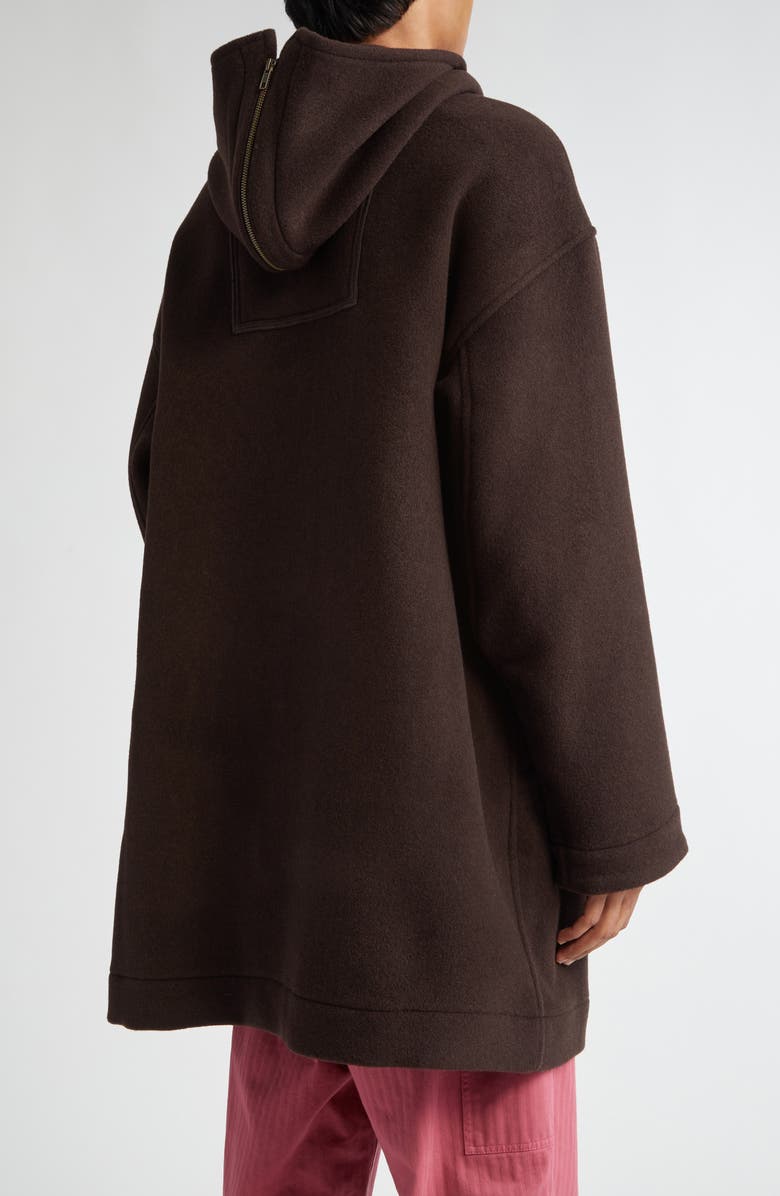 Bode Sideline Wool Coat, Alternate, color, Brown