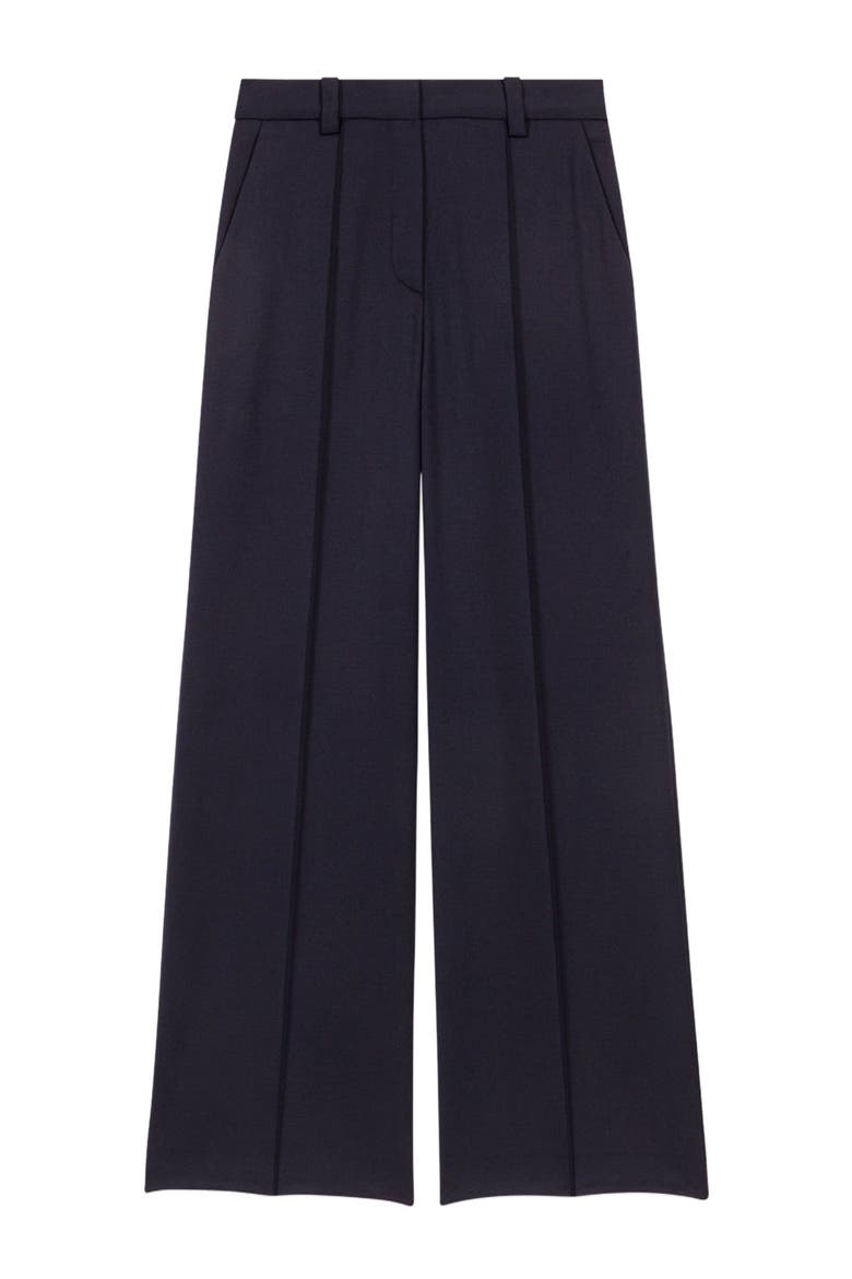 Suit trousers with pintucks, Alternate, color, Navy