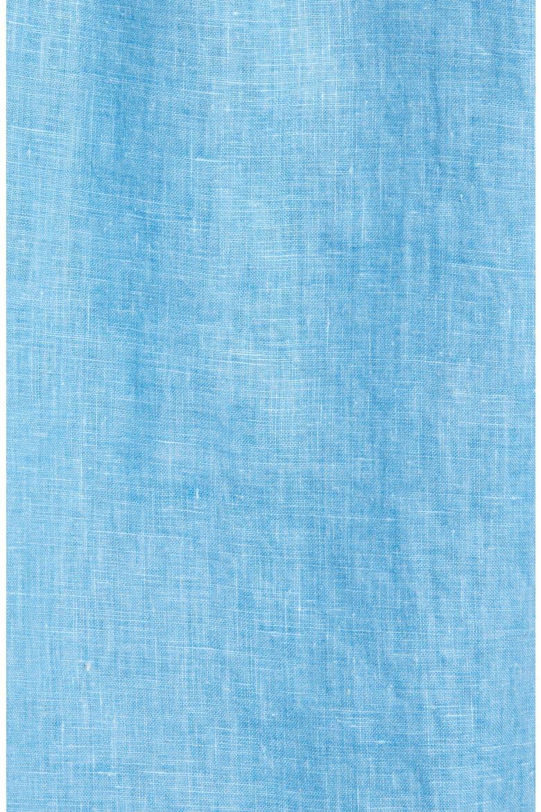 Sea Glass Short Sleeve Button-Up Linen Camp Shirt, Alternate, color, BLUE YONDER