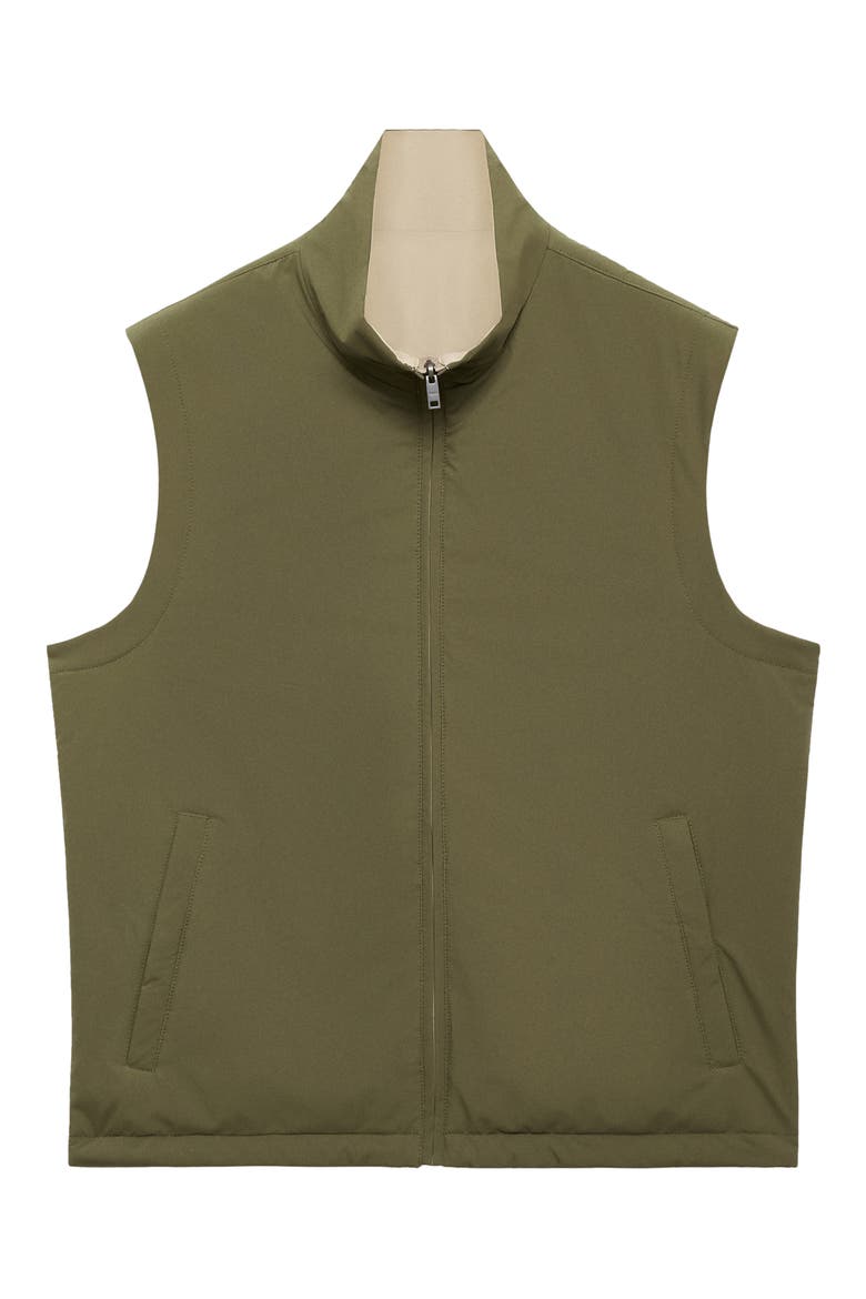 Reversible Water Repellent Vest, Alternate, color, GREEN