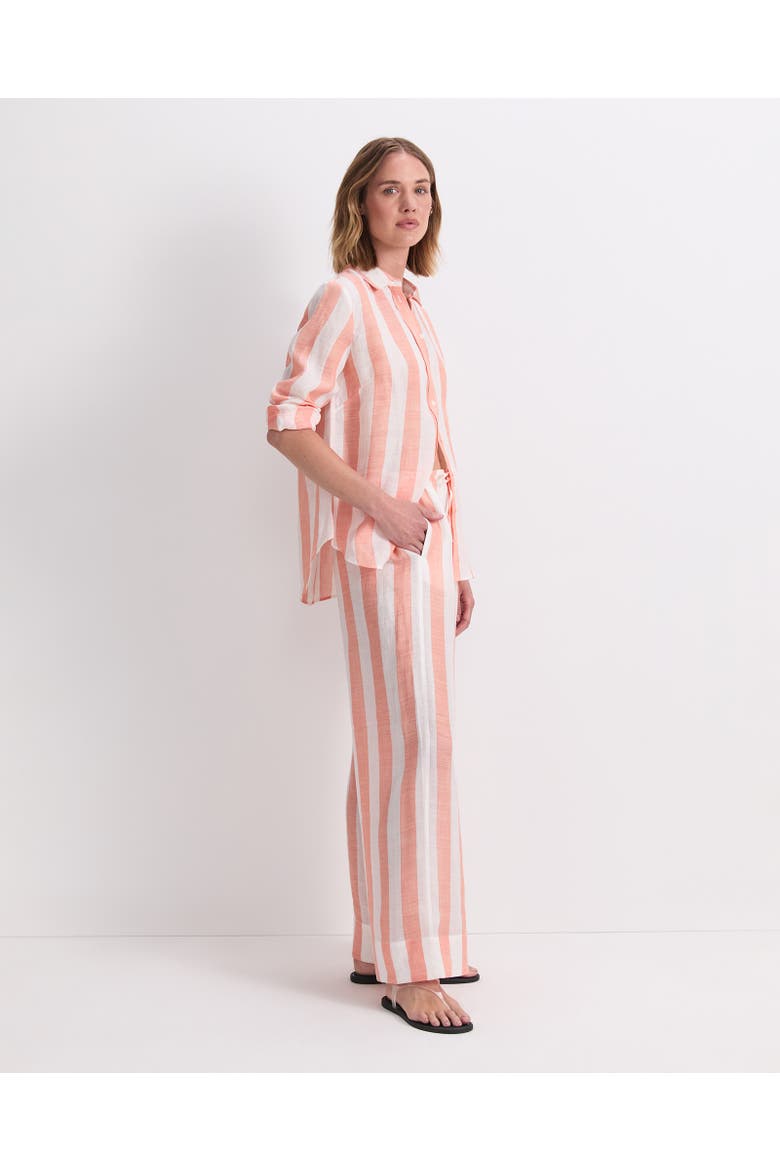 Magnolia Wide Leg Trousers, Alternate, color, Orange/White