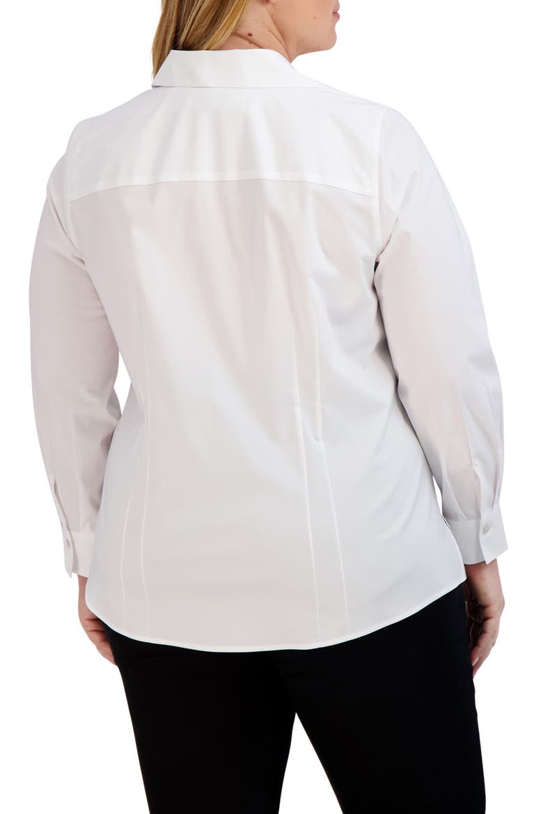 Taylor Non-Iron Long Sleeve Stretch Button-Up Shirt, Alternate, color, WHITE