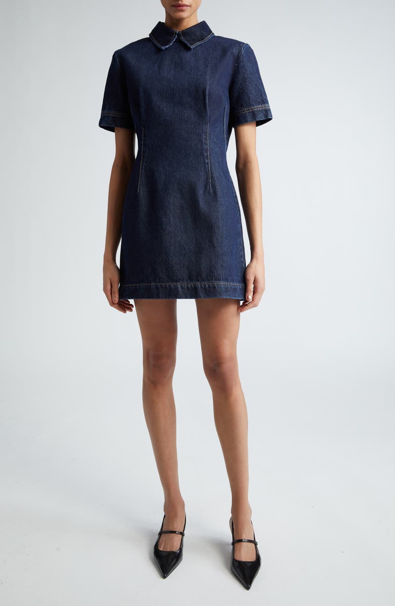 SPORTMAX Douglas Short Sleeve Denim Minidress, Alternate, color, 