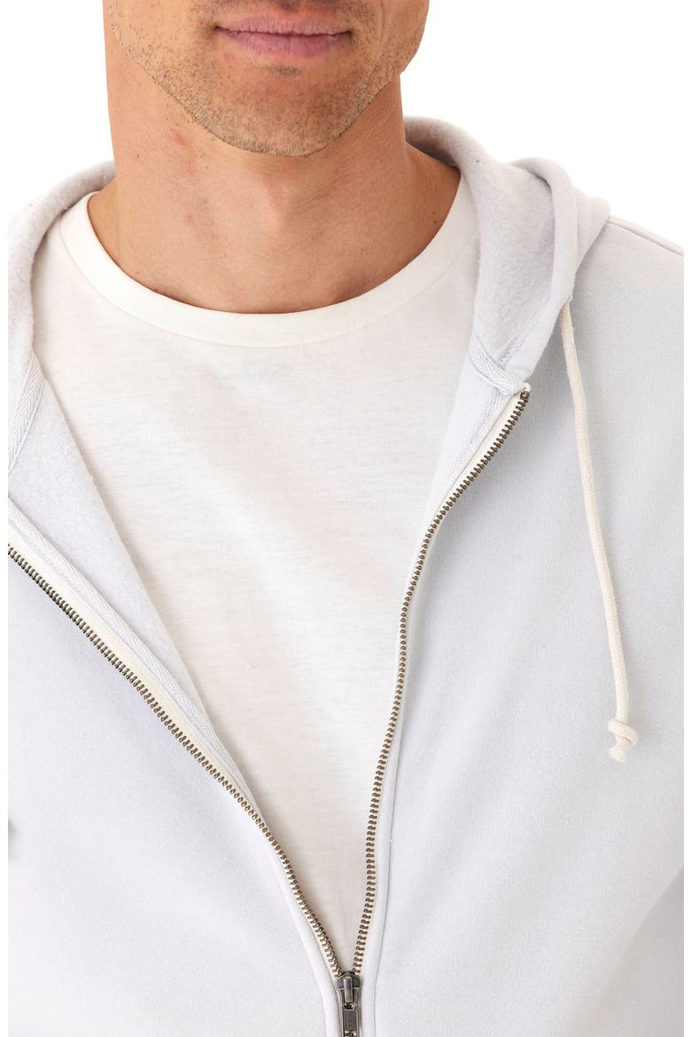Jordyn Mineral Wash Cotton Blend Fleece Zip Hoodie, Alternate, color, SEAMIST