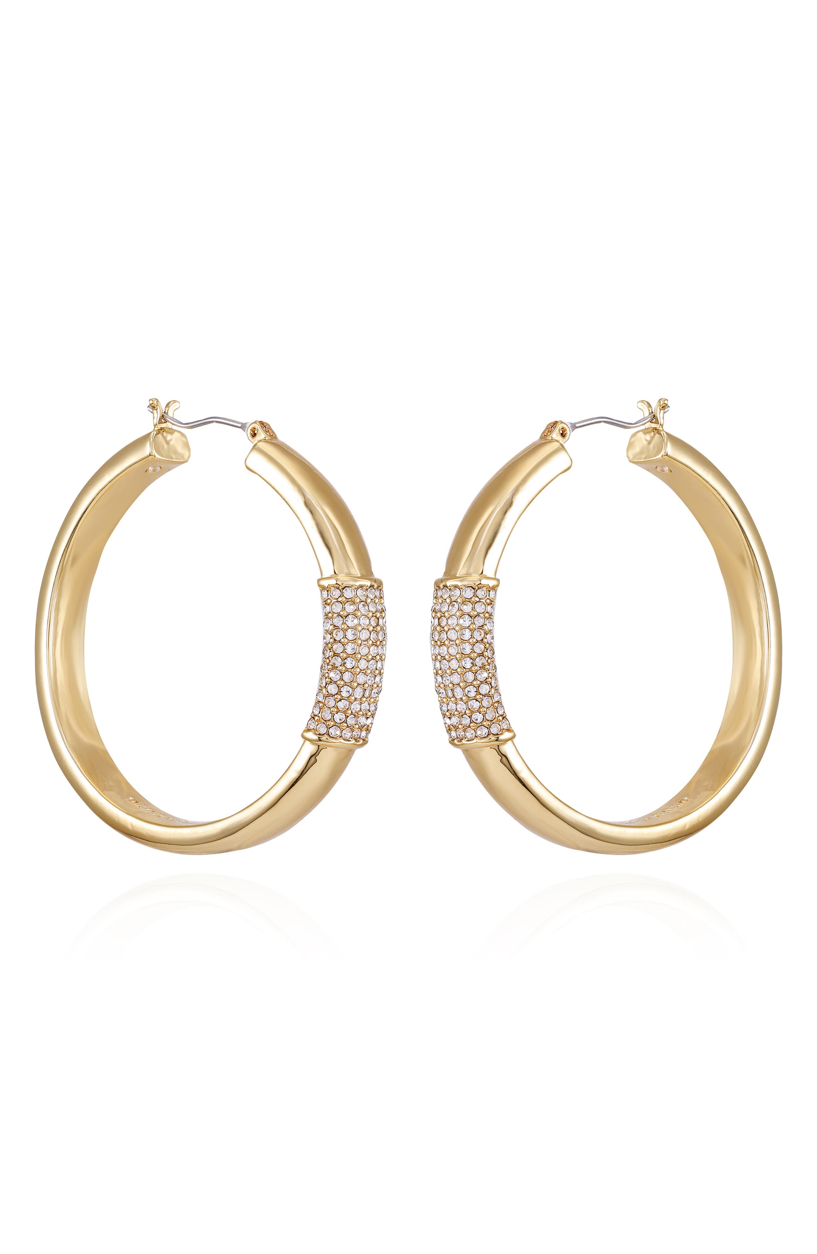 Vince Camuto Crystal Hoop Earrings