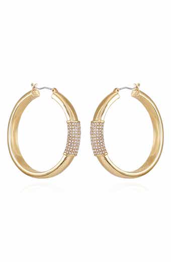 Vince Camuto Crystal Hoop Earrings