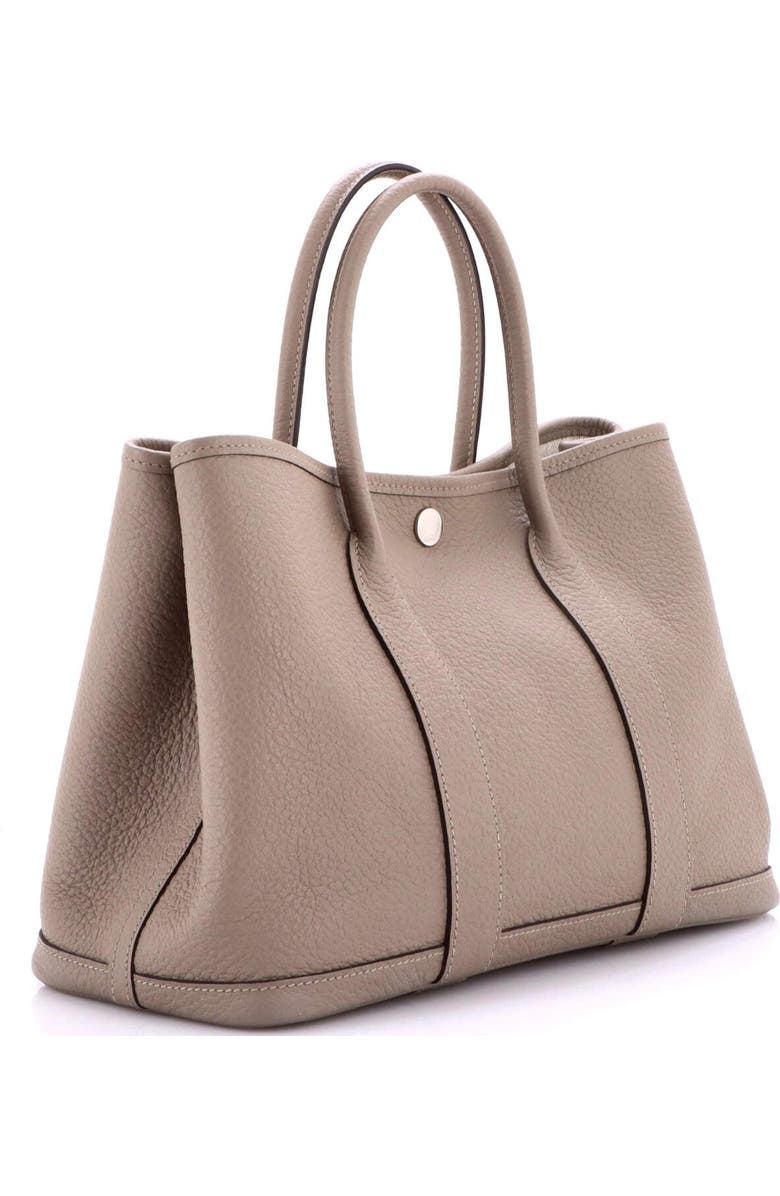 Pre-Owned Hermes Garden Party Tote Leather 30, Alternate, color, Gris Asphalte