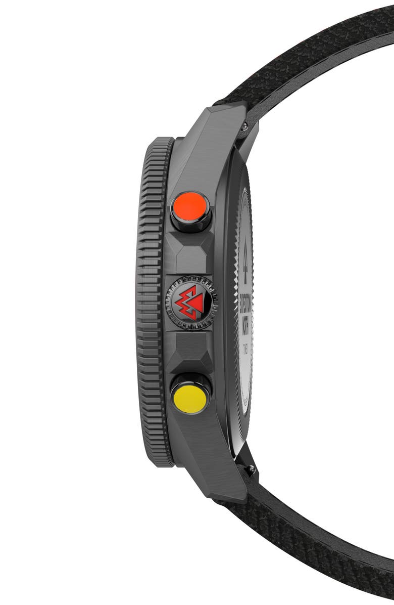 Timex<sup>®</sup> Expedition North<sup>®</sup> Tide-Temp-Compass Textile Strap Watch, 41mm, Alternate, color, Black
