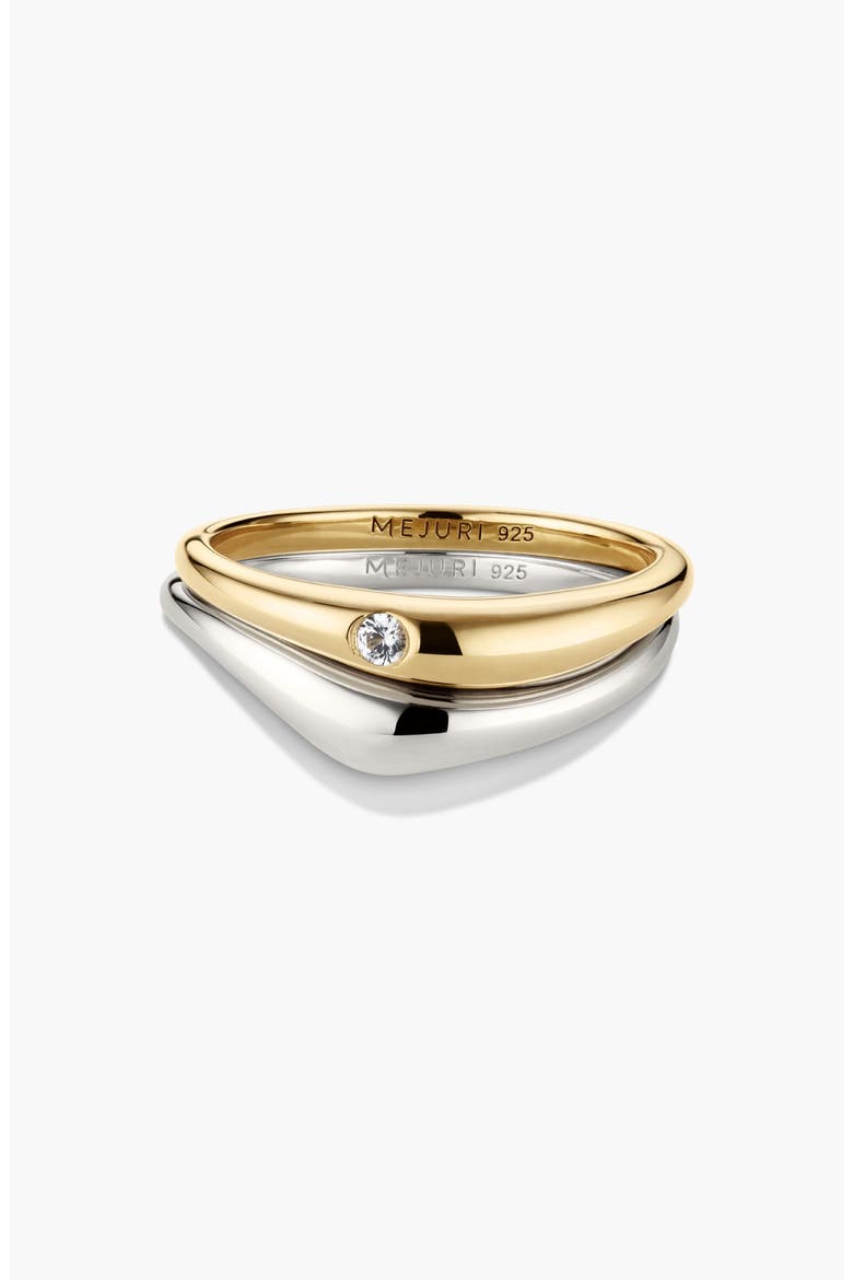 Dôme Nesting Ring Set, Alternate, color, Silver / Gold Vermeil