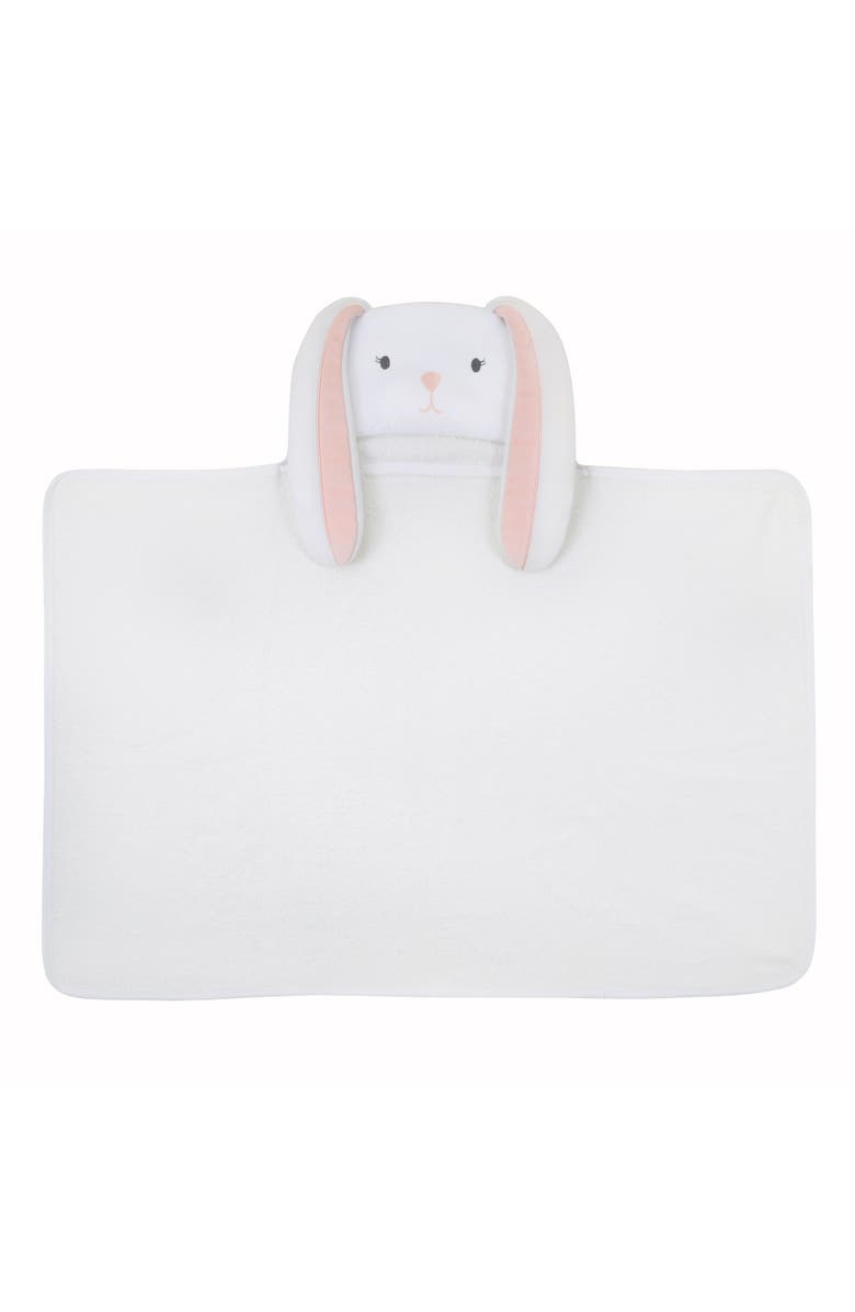Lambs & Ivy Baby/Infant Luxury Cotton Terry Bunny Hooded Bath Towel, Alternate, color, Pink