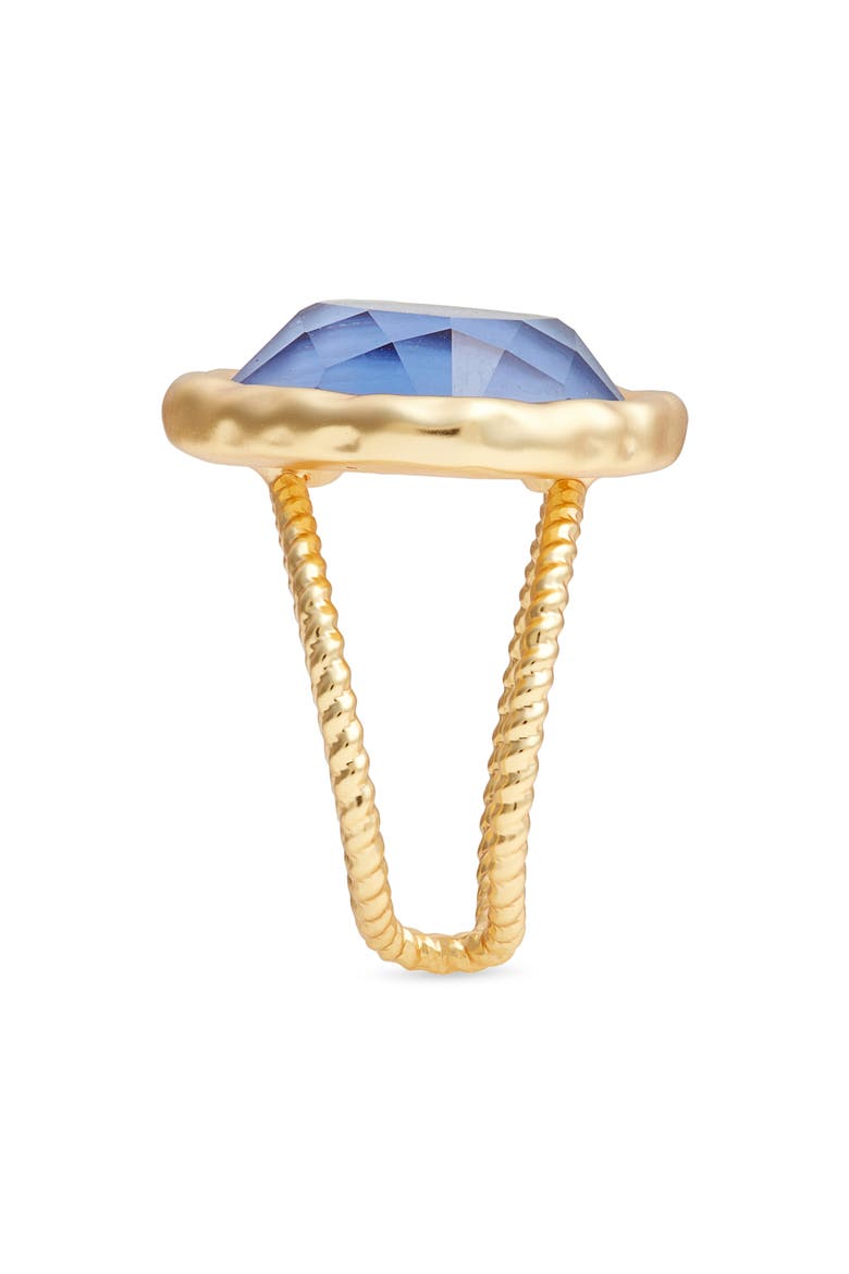 Bezel Set Crystal Ring, Alternate, color, GOLD/ BLUE