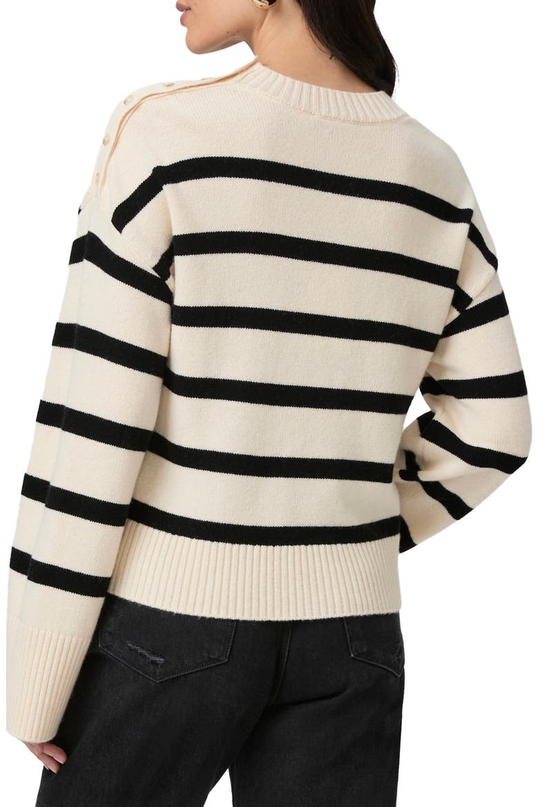 Zofia Stripe Recycled Wool Blend Sweater, Alternate, color, LATTE FOAM MULTI