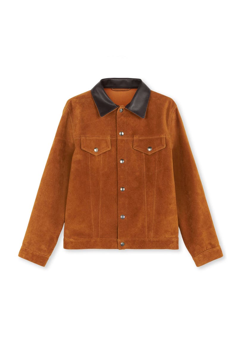 Thirty Heritage Leather Jacket, Main, color, Ecru
