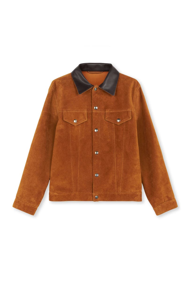 Fortela Thirty Heritage Leather Jacket, Main, color, Ecru