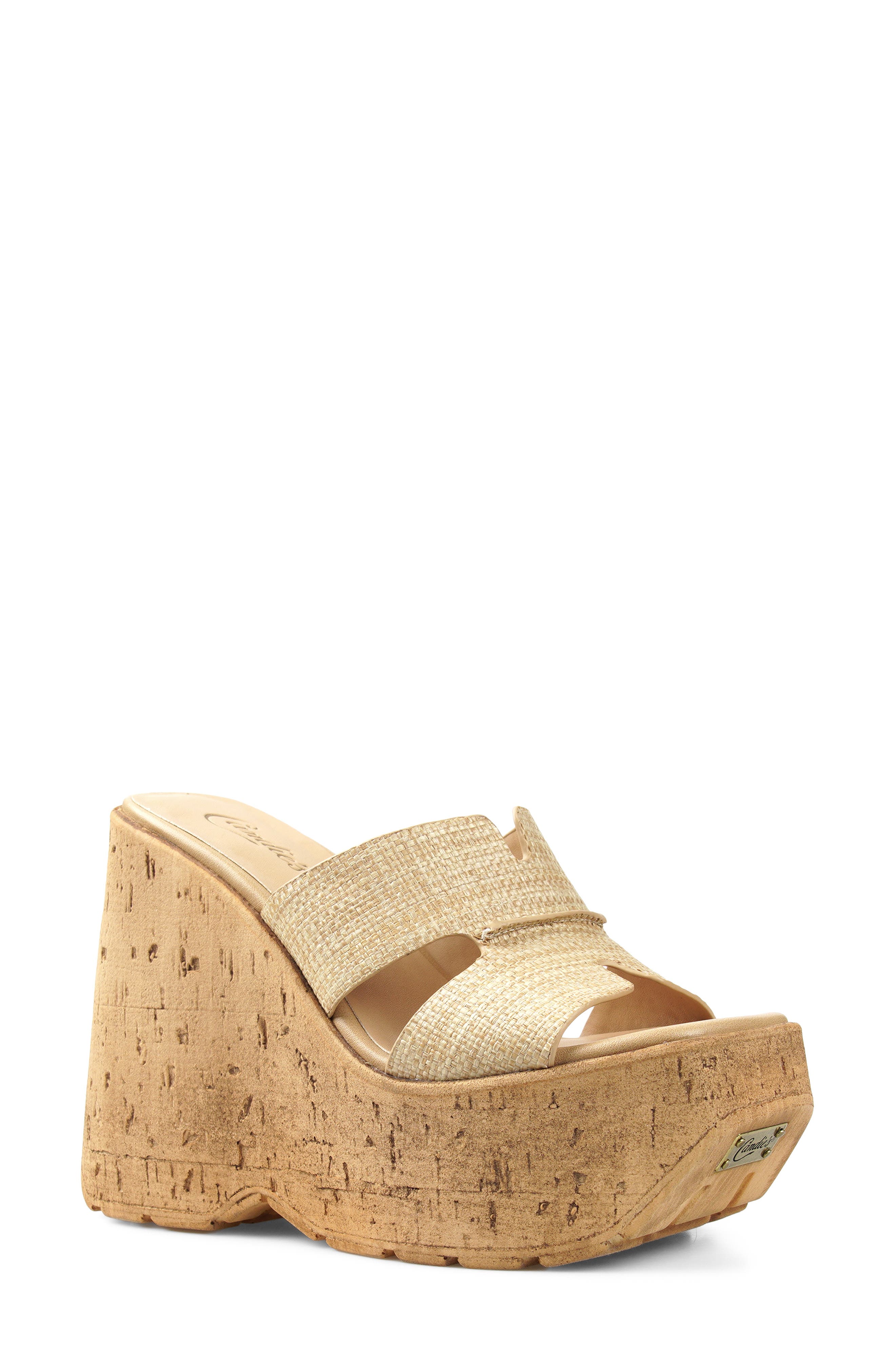 Marabelle Platform Wedge Slide Sandal, Main, color, NATURAL