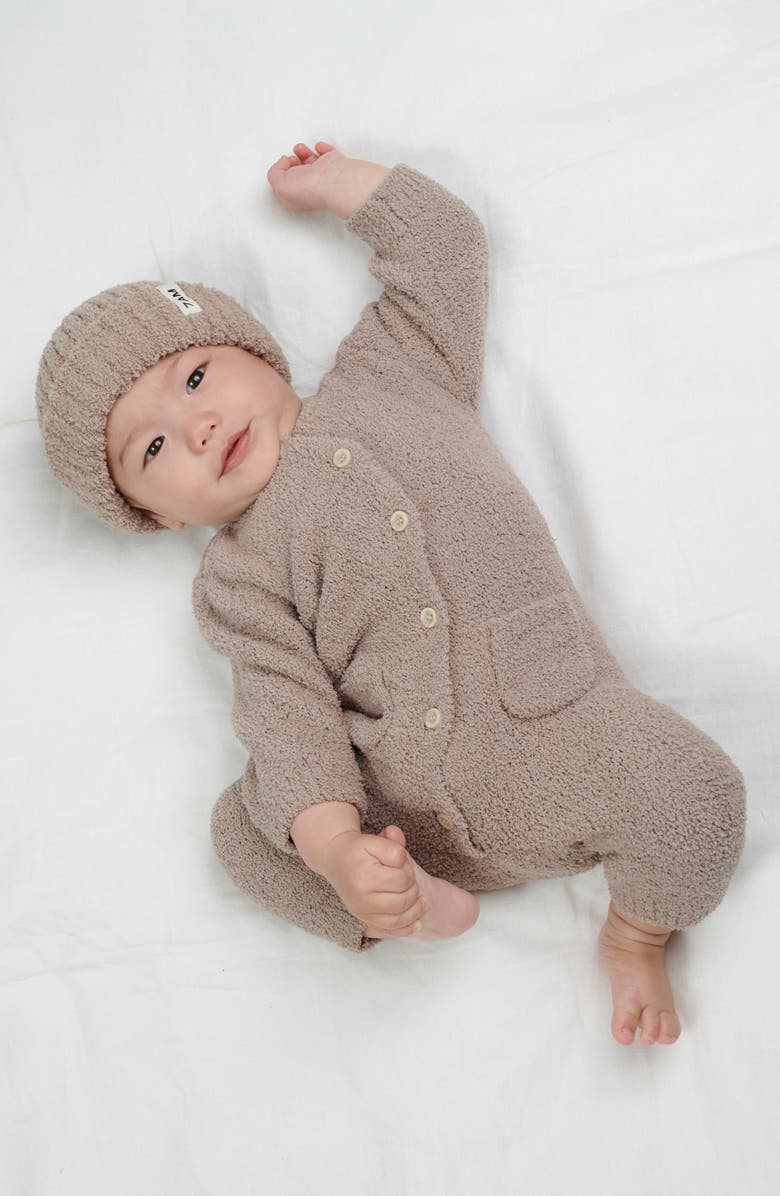 7 A.M. Enfant Kids' Fuzzy Beanie, Alternate, color, Taupe