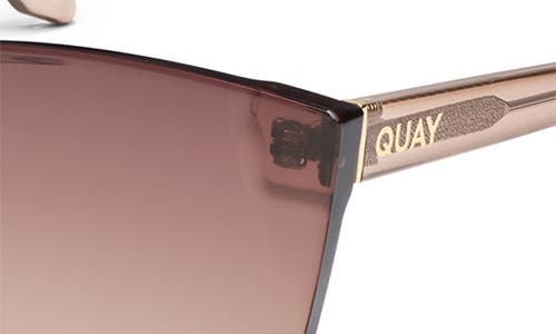 Quay Come Thru 57mm Gradient Cat Eye Sunglasses In Doe/brown Fawn