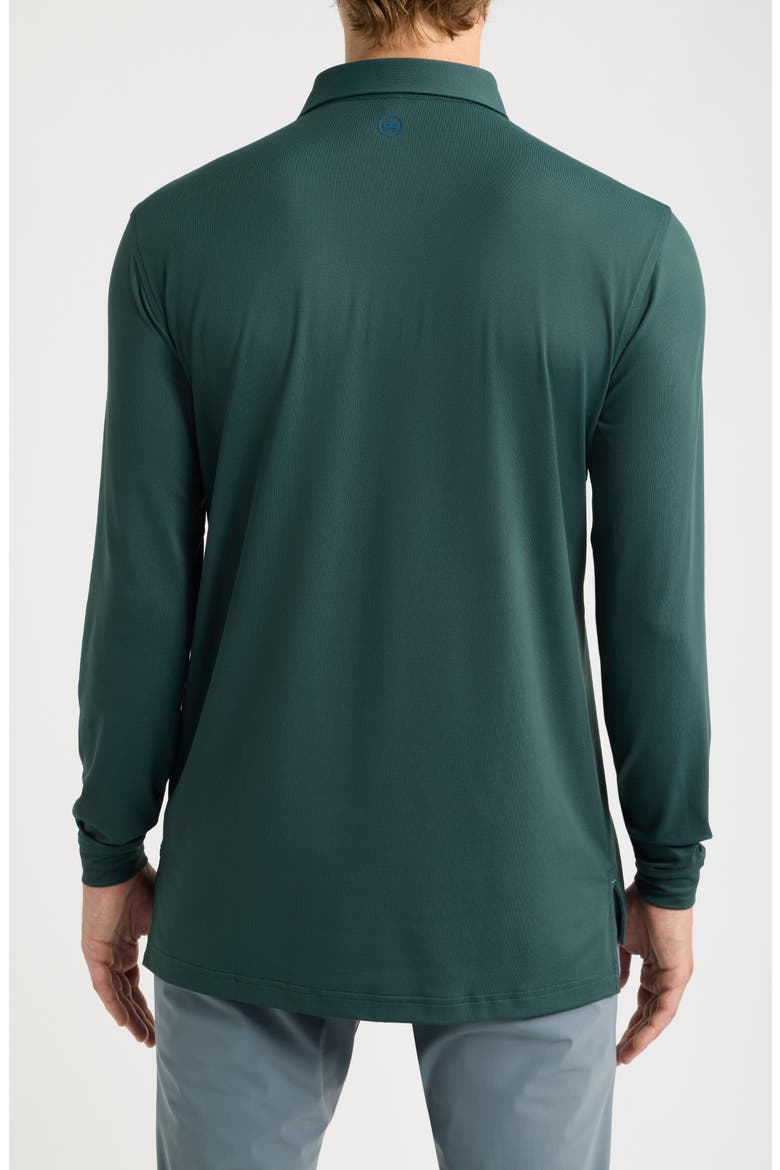 Lyons Heathered Long Sleeve Performance Jersey Polo, Alternate, color, PINE BROOK