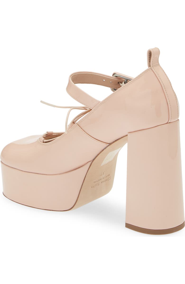 Simone Rocha Heart Toe Lace-Up Ballerina Mary Jane Platform Pump, Alternate, color,