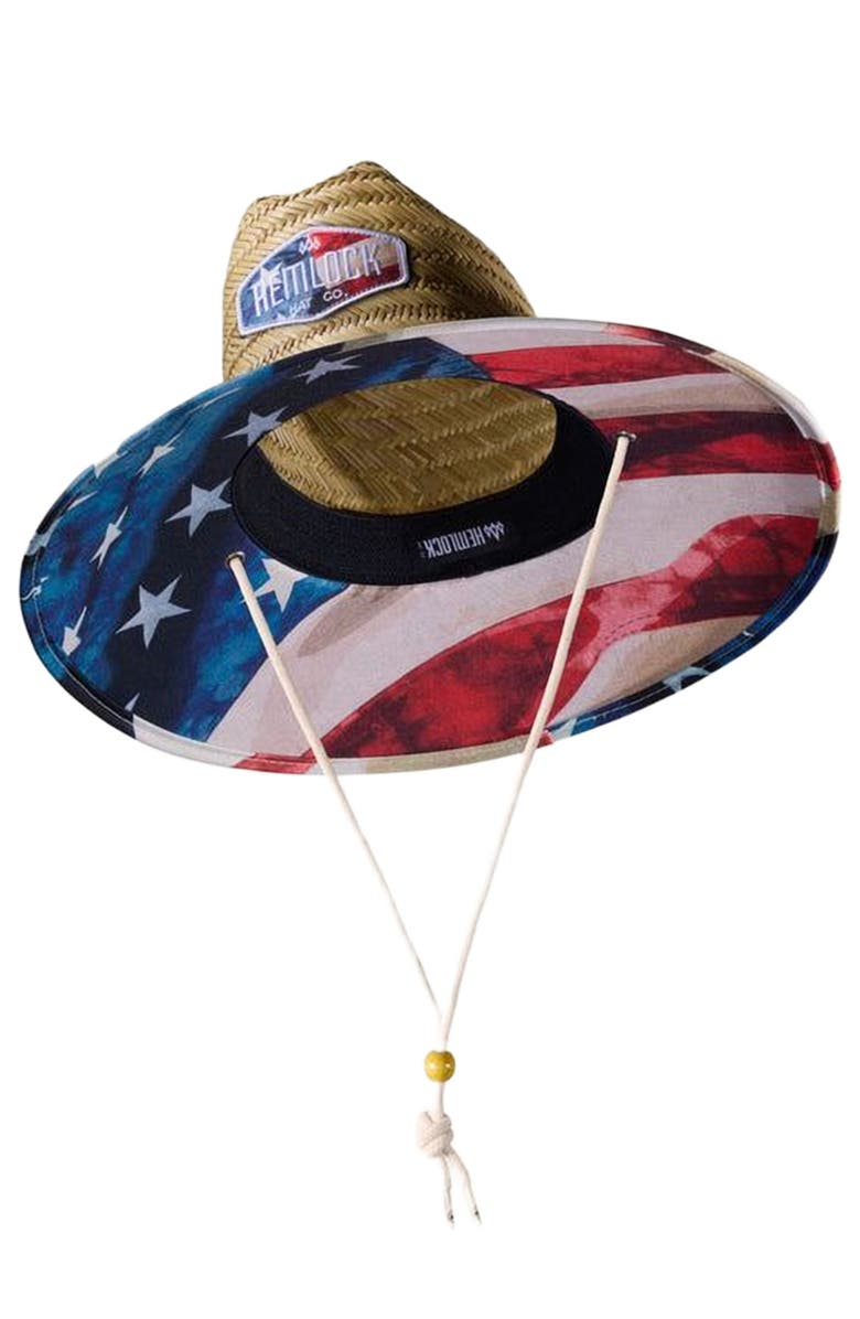 Hemlock Liberty Straw Lifeguard Hat, Alternate, color, 