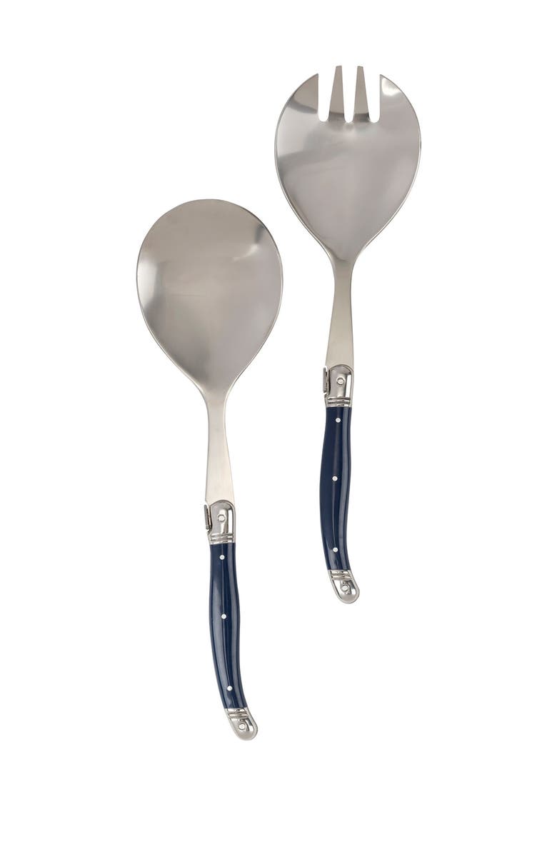 FRENCH HOME Laguiole Connoisseur 2-Piece Salad Server Set - Navy Blue, Alternate, color, Navy Blue