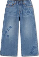 Levi's Kids' Embroidered High Waist Baggy Wide Leg Jeans
