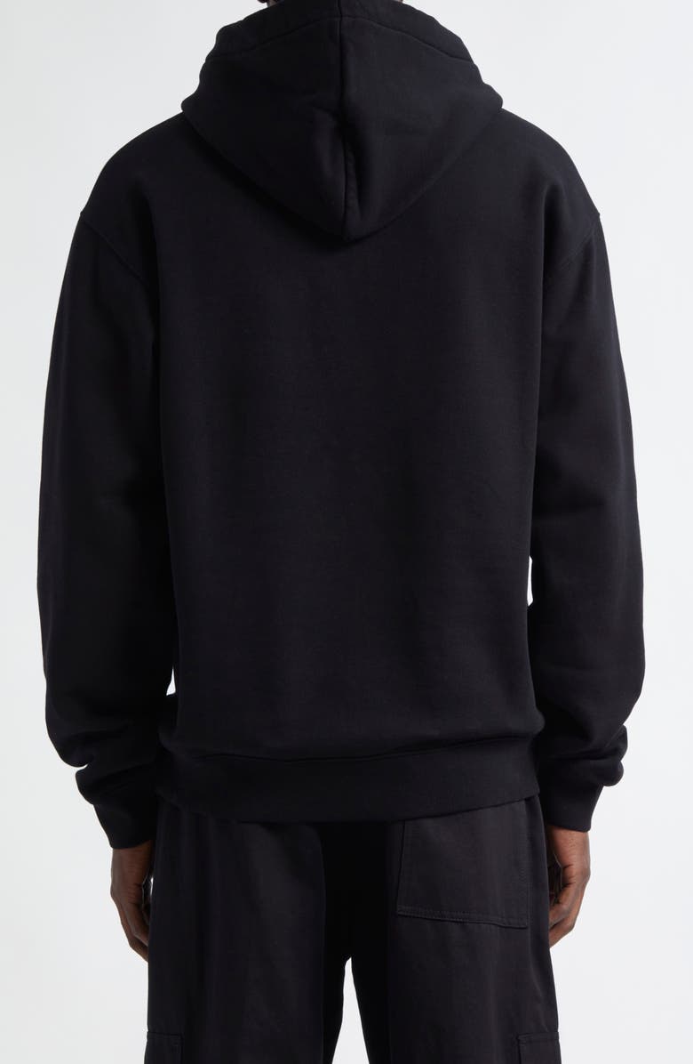 Jacquemus Le Hoodie Gros Grain Cotton Hoodie, Alternate, color, Black