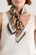Vince Camuto Leopard Border Square Scarf