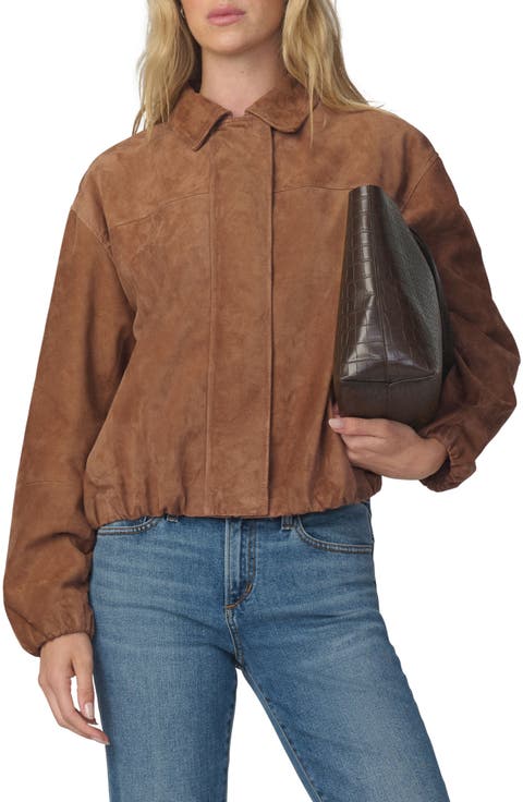 Bella Suede Bomber Jacket