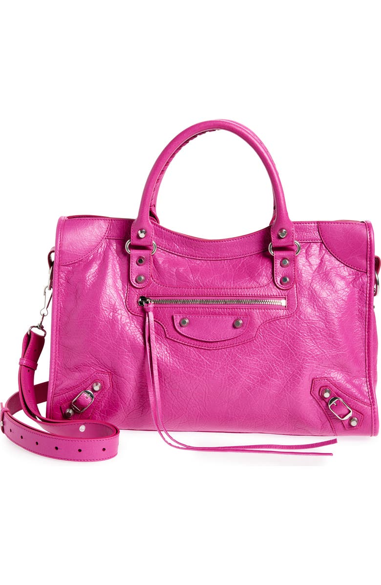 Balenciaga Medium Le City Leather Handbag, Main, color,