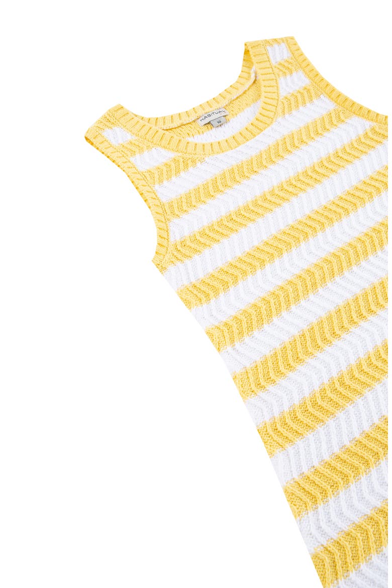 Habitual Kids' Stripe Knit Dress, Alternate, color, YELLOW