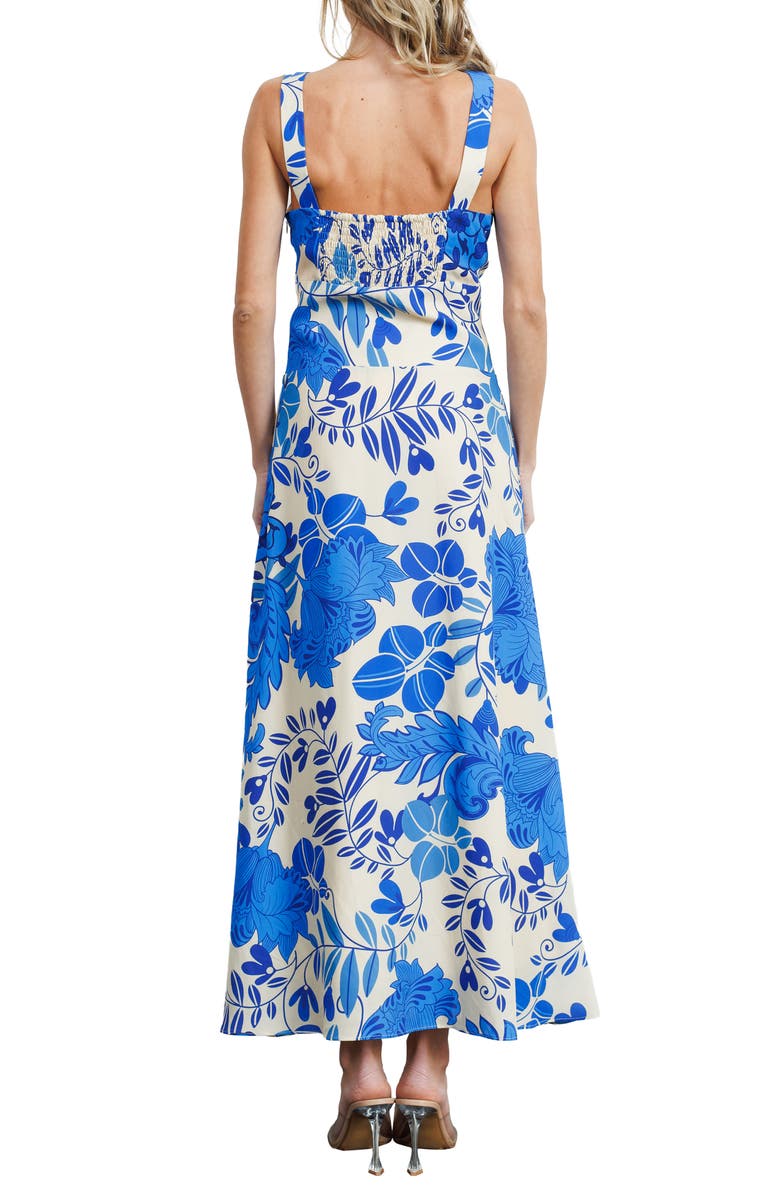 CIEBON Marek Sleeveless Floral Maxi Sundress, Alternate, color, Blue