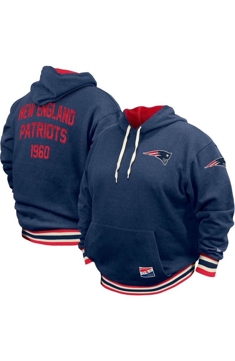 New Era Men's New Era Navy New England Patriots Big & Tall NFL Pullover Hoodie, Main, color, Navy