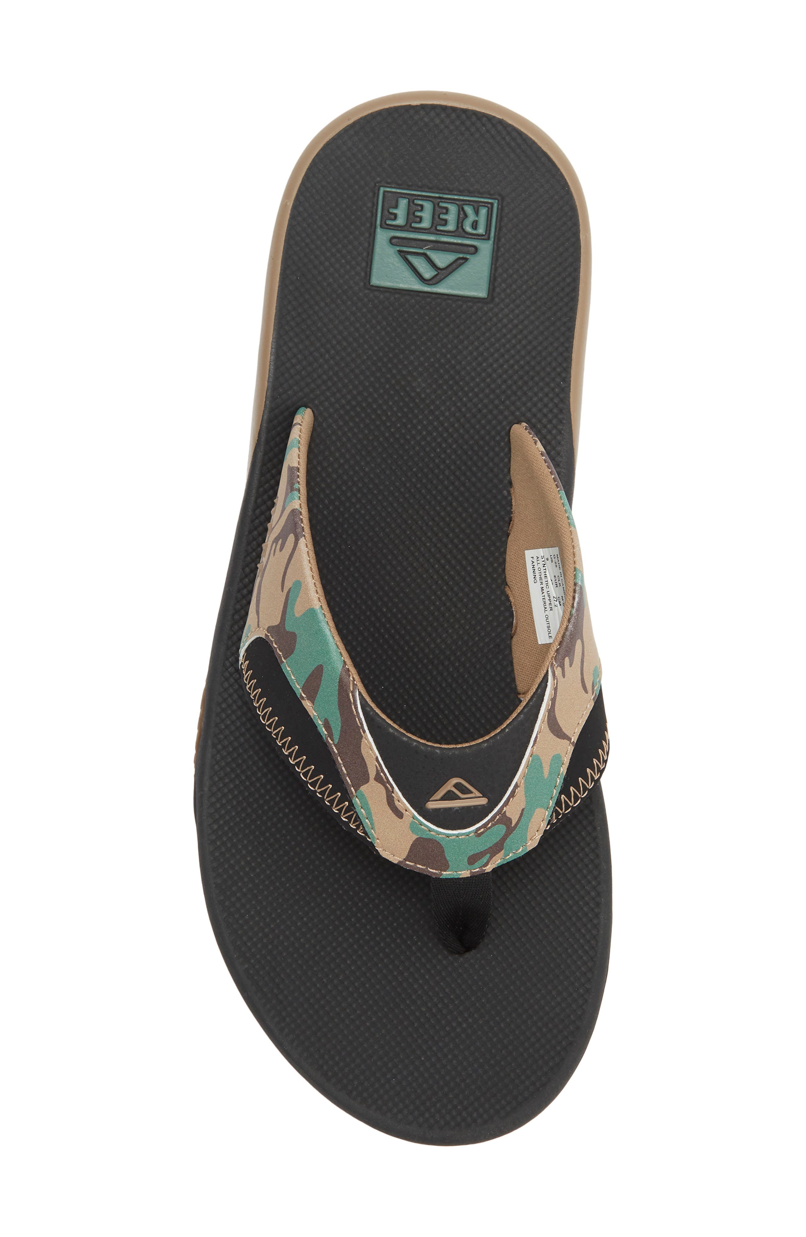 Reef Fanning Flip Flop, Alternate, color, Black/ Camo