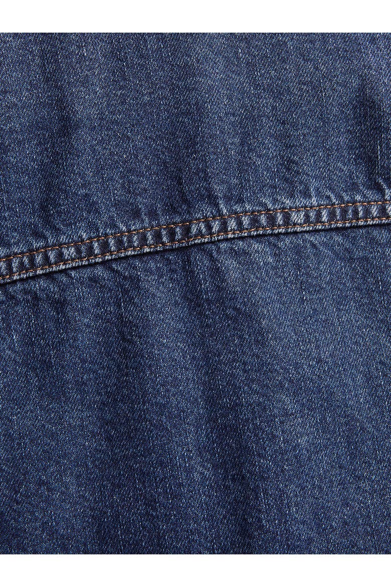 Boxy Patch Pocket Denim Jacket, Alternate, color, Indigo Rinse Wash