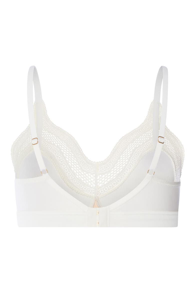 Cira Tulle Lace Trim Soft Cup Bra, Alternate, color, OFF WHITE