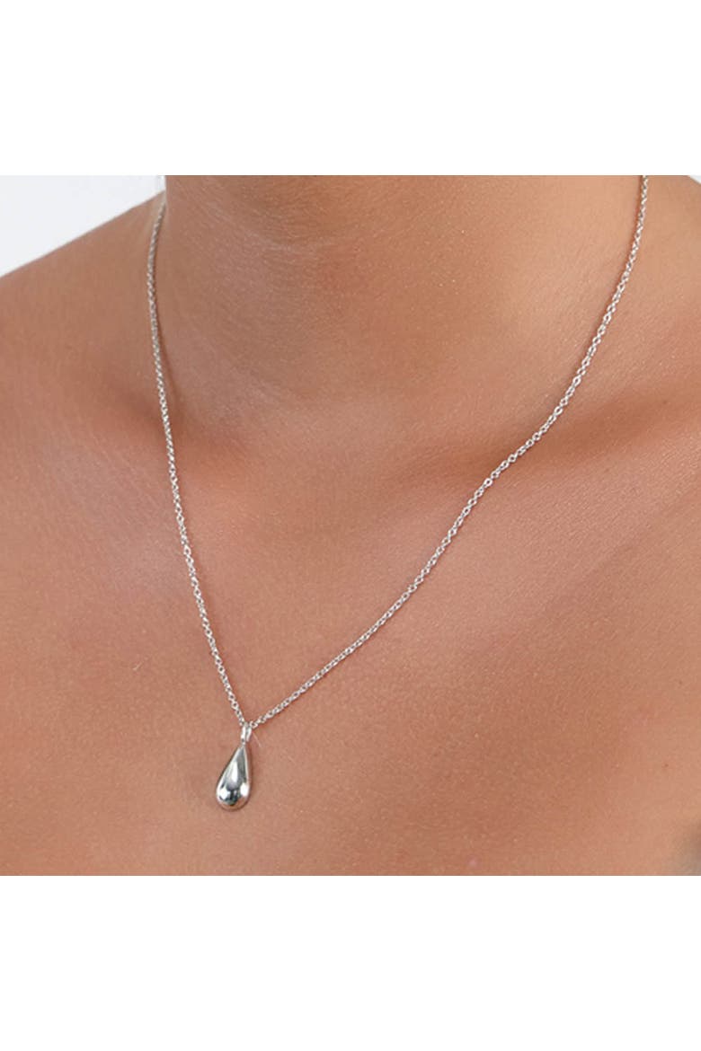 Tear Drop Pendant, Alternate, color, Sterling Silver