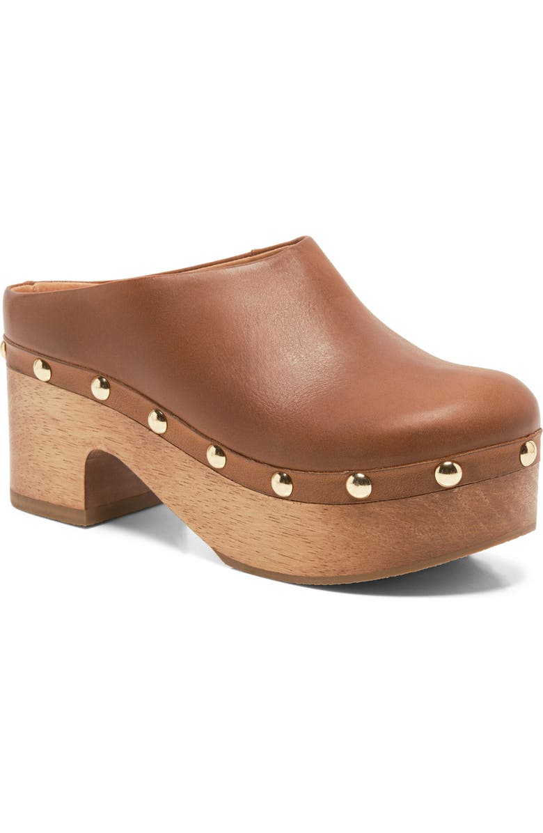 Free People Calli Platform Clog, Main, color, Cabernet Leather