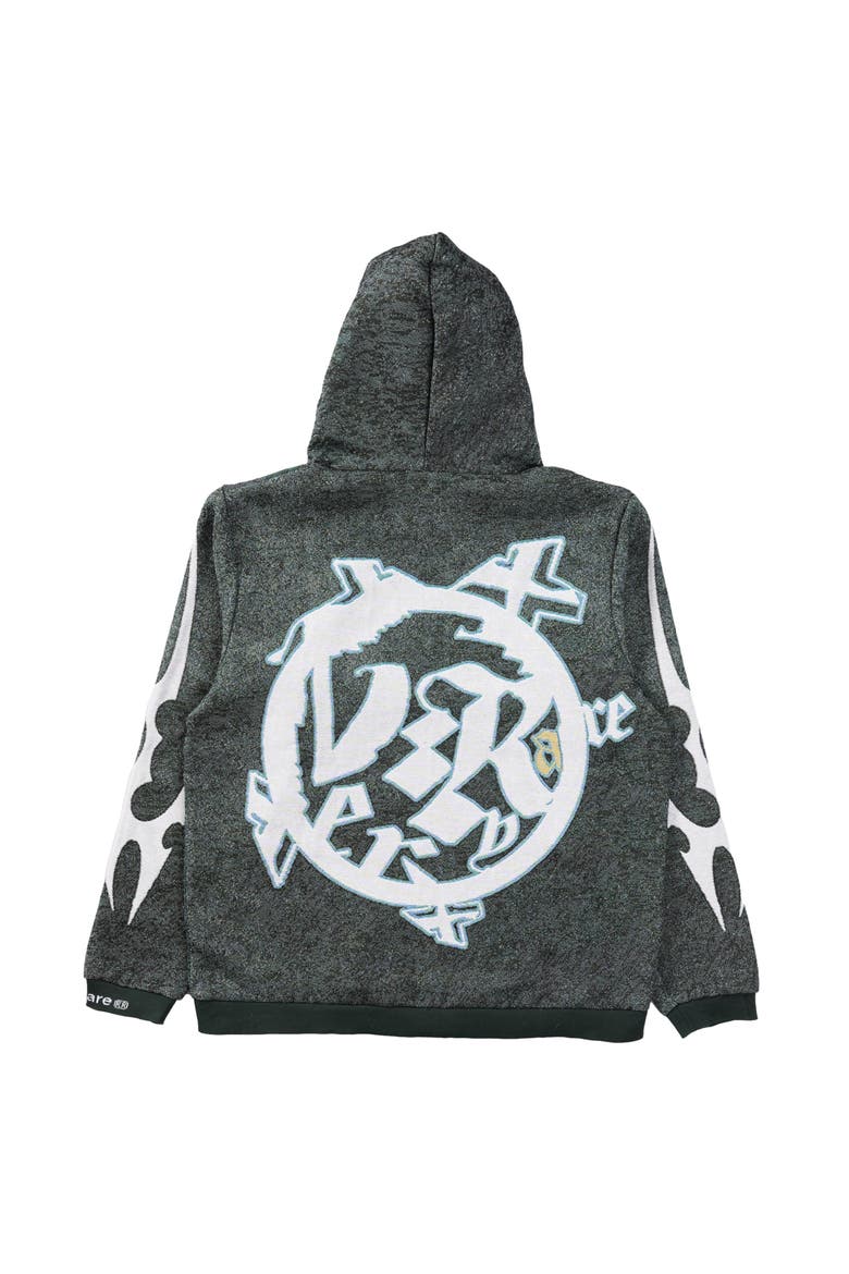 Narutu vs. Sasuke Jacquard Graphic Hoodie, Alternate, color, GRAY