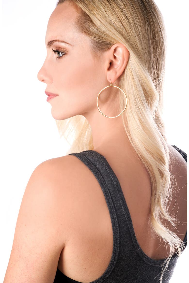 G Ring Hoops, Alternate, color, GOLD