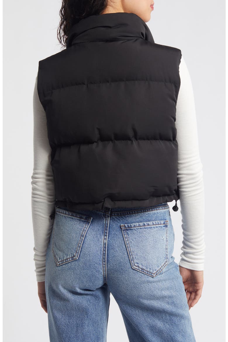 Crop Puffer Vest, Alternate, color, BLACK