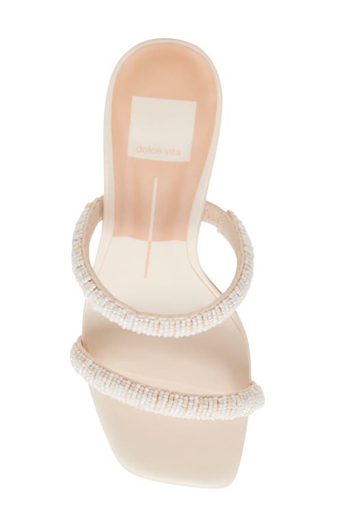 Dolce Vita Nolah Slide Sandal In Ivory Multi Beads