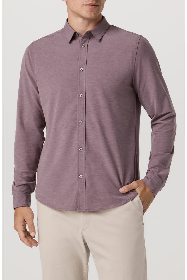 Long Sleeve Bridge Button-Up Shirt, Main, color, DUSTY PLUM