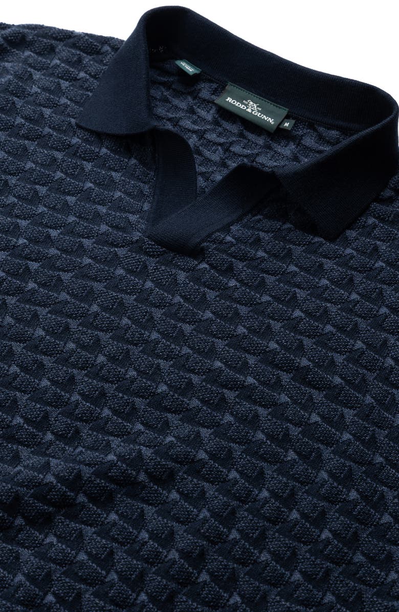 Rodd & Gunn Halken Johnny Collar Polo, Alternate, color, Midnight