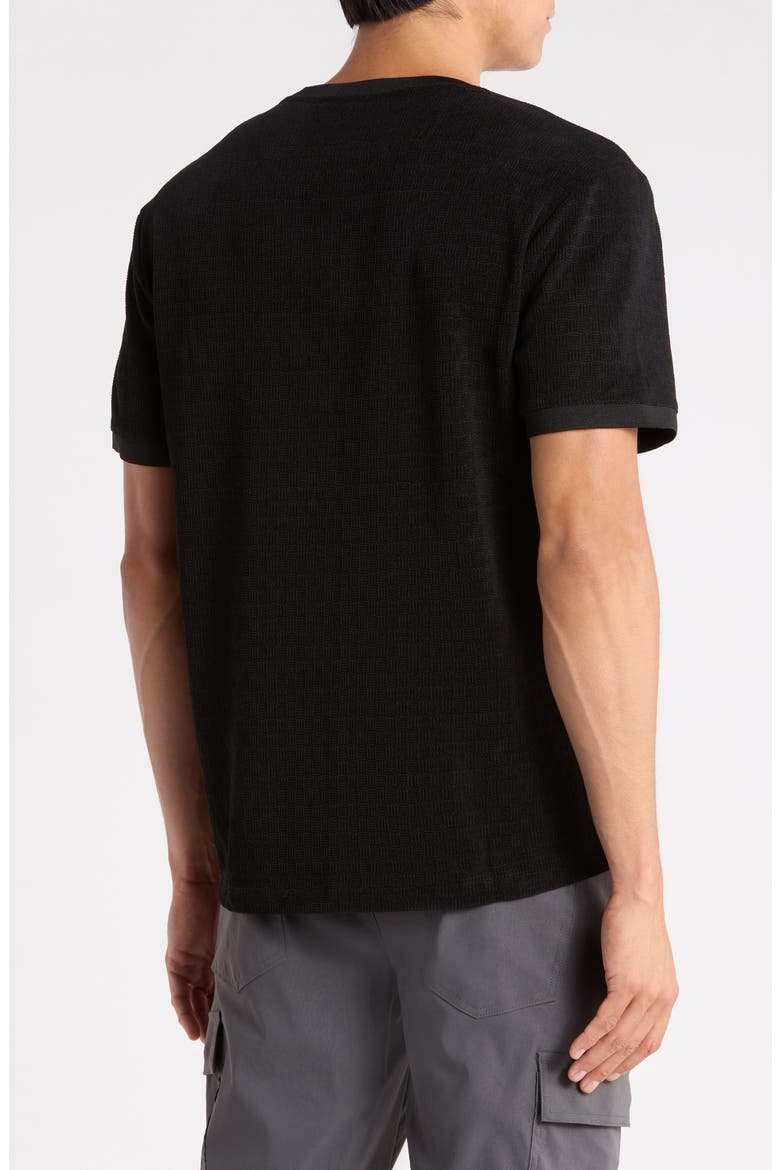Checkerboard Mesh T-Shirt, Alternate, color, BLACK