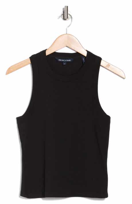 Veronica Beard Jordyn Rib Cotton Crop Tank