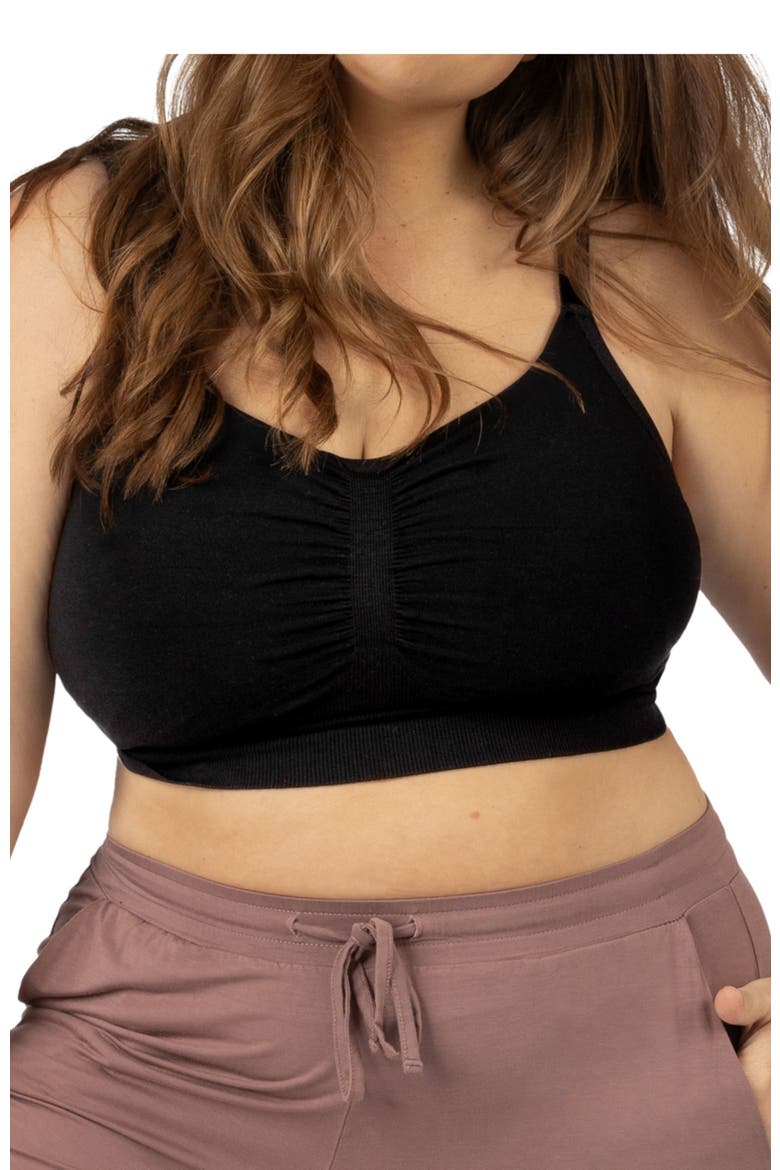 Sublime Wireless Hands Free Pumping/Nursing Sleep Bra, Main, color, BLACK